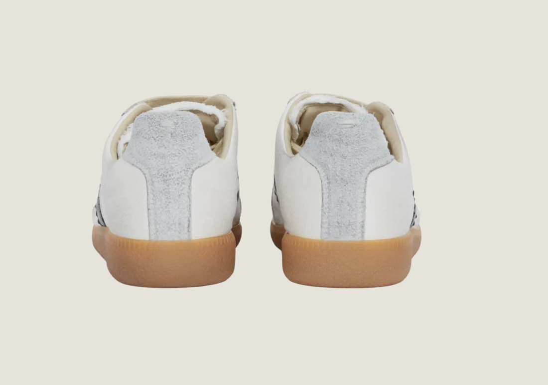 MM  Cotton Drill & Suede White / Black