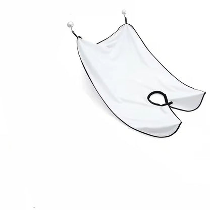 Men's shaving cape, beard bib, adult beard apron with cloth bag design, barber's cape set (including 2 hooks), Father's Day gift