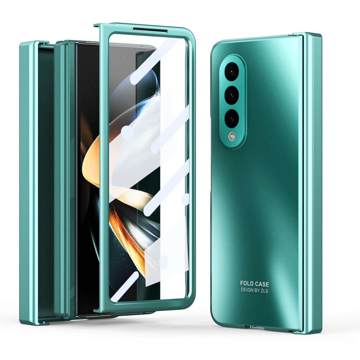 Shockproof Plating Hinge Case for Samsung Galaxy Z Fold 4