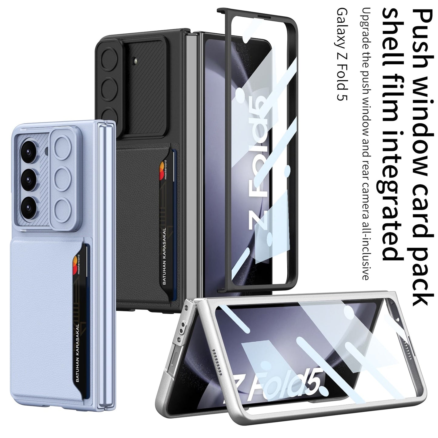 Ultrathin Matte Case with Card Holder For Samsung Galaxy Z Fold 5