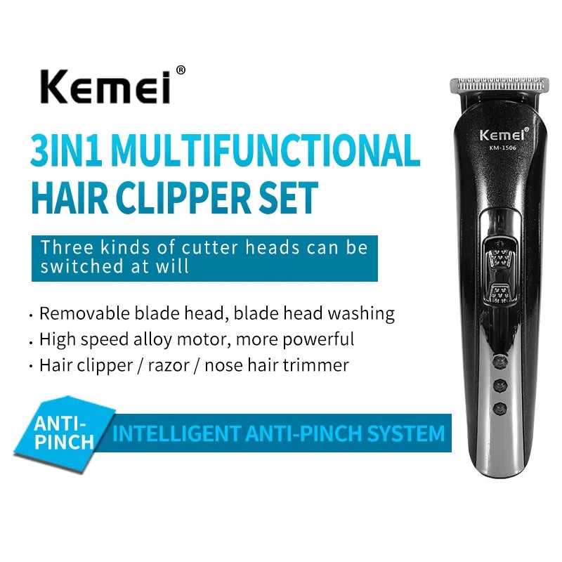 3 in 1 Electric Hair Clipper USB Charging Shaver
